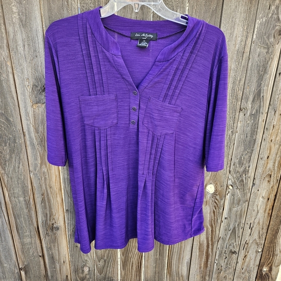 Elie Mccarthy Vibrant Purple Blouse Sizw 1X - Picture 2 of 16
